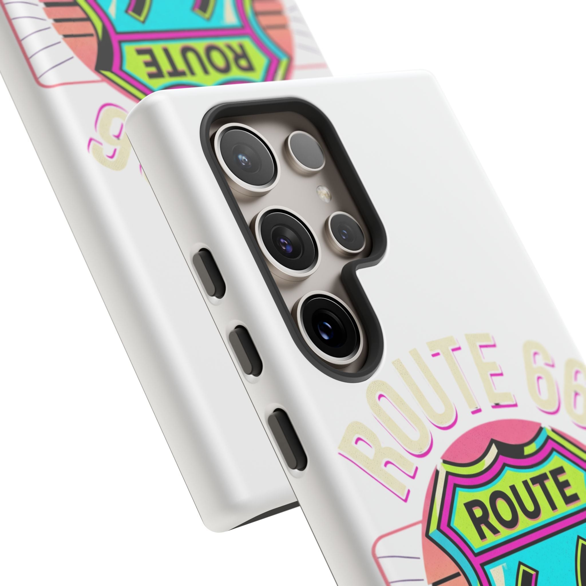 Route 66 Neon Phone Case — Retro Road Trip iPhone Cover