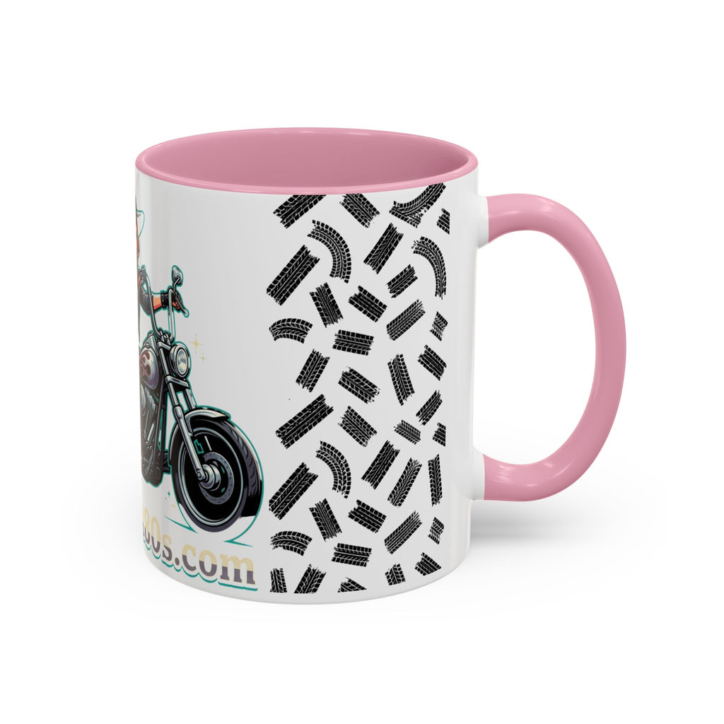 Witch Motorcycle Mug — Red-Haired Biker Witch Ceramic Coffee Cup