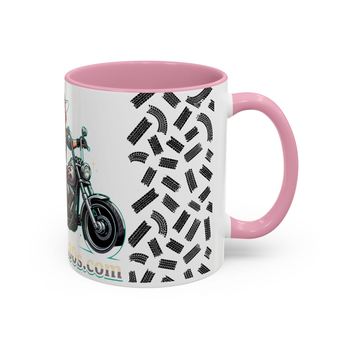 Witch Motorcycle Mug — Red-Haired Biker Witch Ceramic Coffee Cup