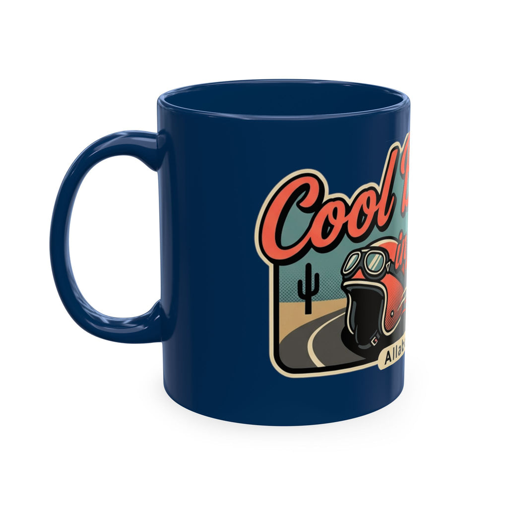 Cool Breeze in My Hair Route 66 Motorcycle Mug — Retro Biker Coffee Cup