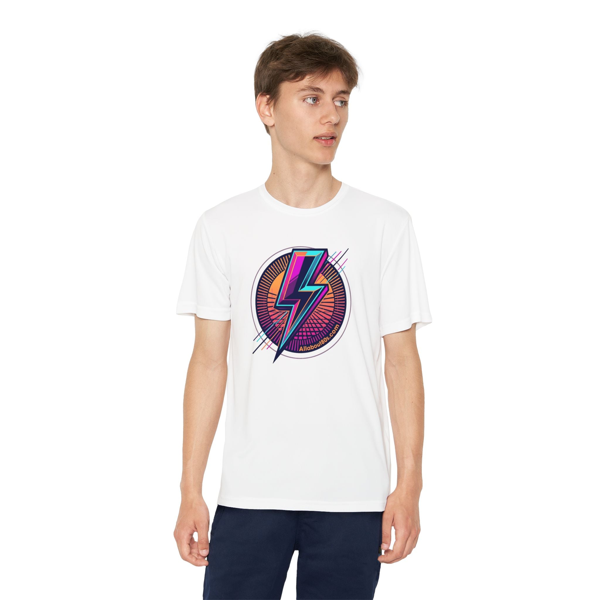 Youth Lightning Bolt Tee – Retro 80s AllAbout80s.com Graphic Shirt