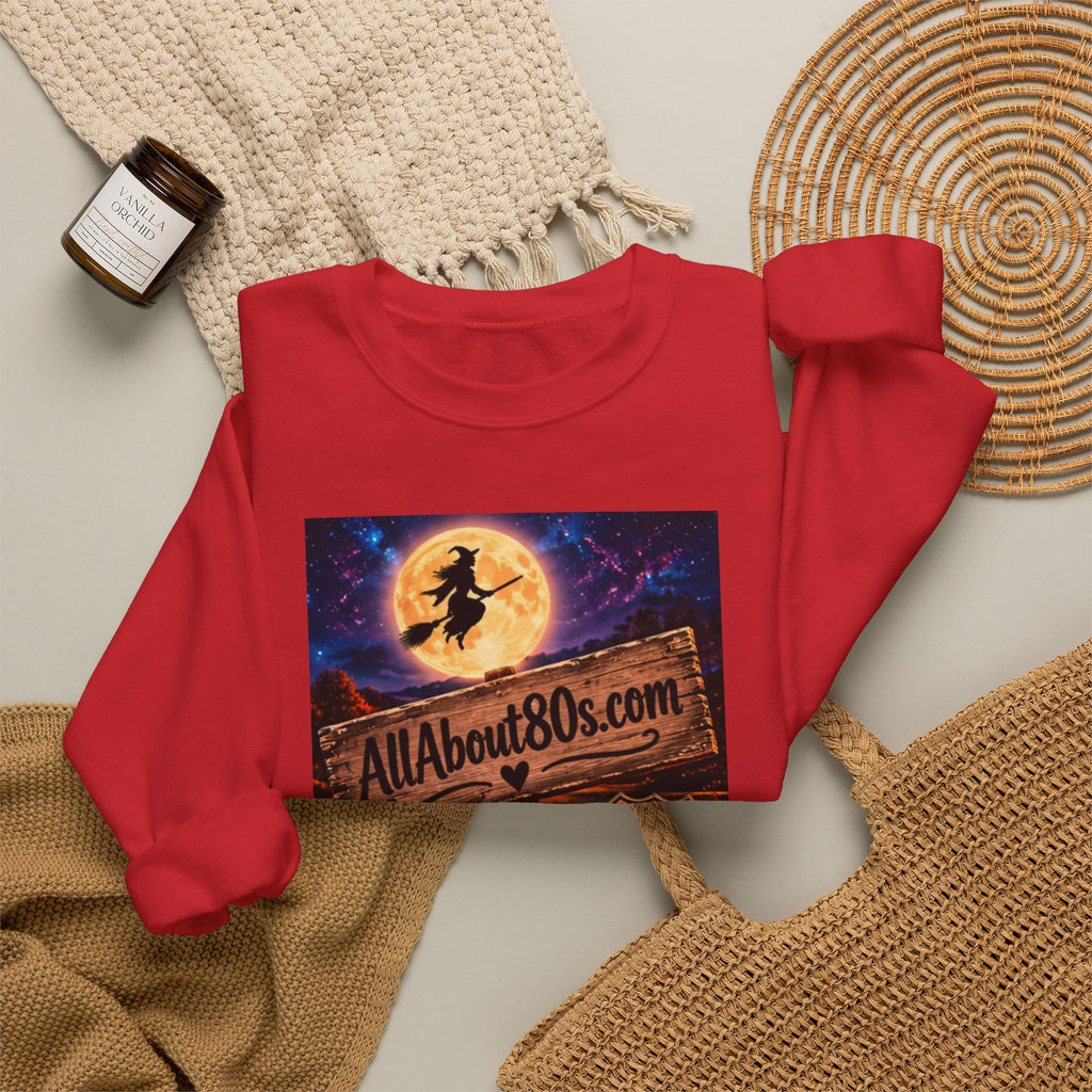 Halloween Route 66 Sweatshirt — AllAbout80s.com Pumpkin Witch Crewneck