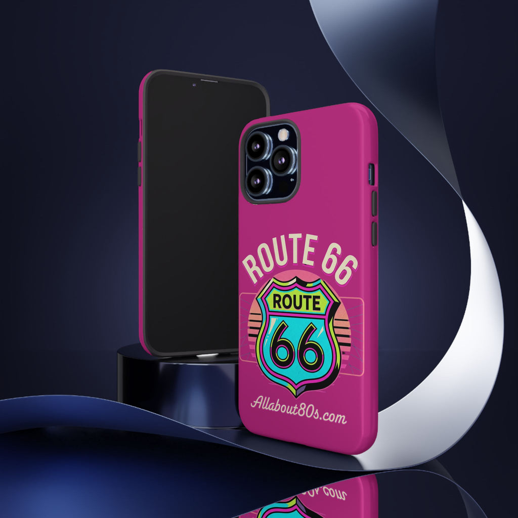 Route 66 Phone Case — Retro Neon Road Trip iPhone Cover