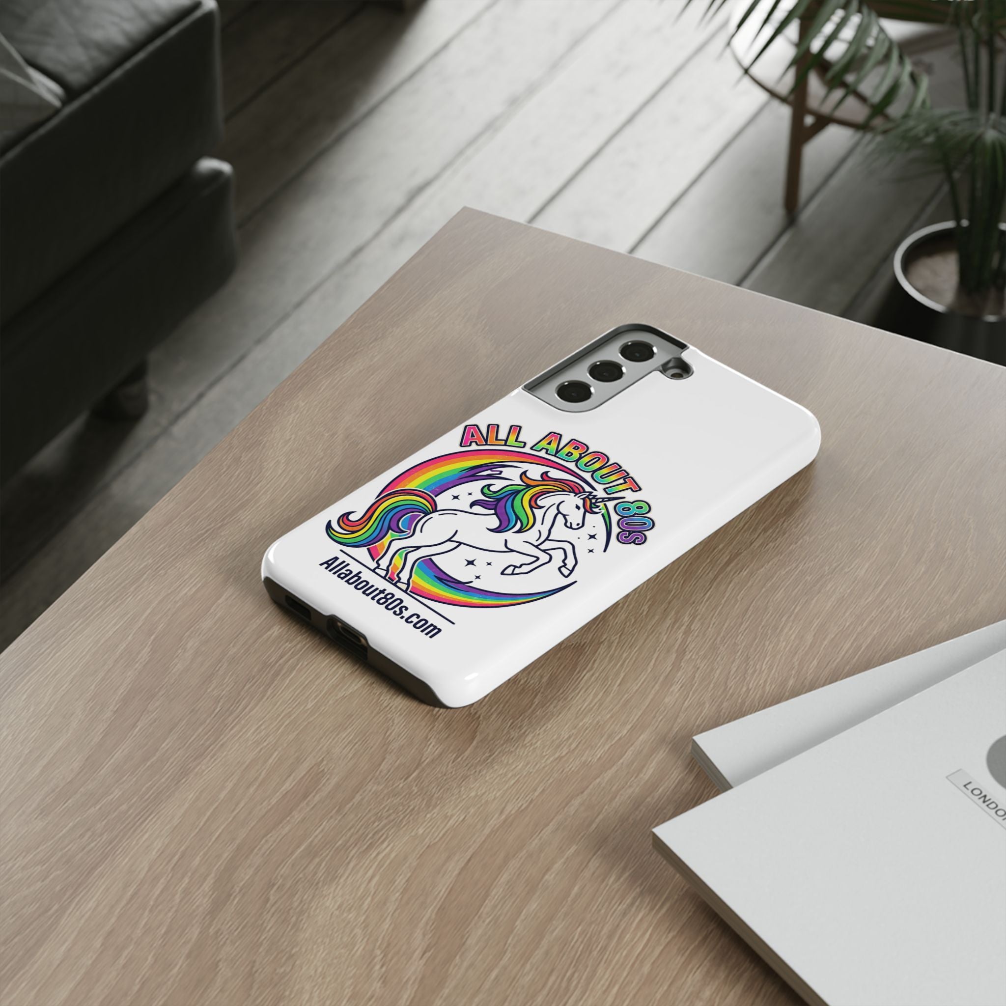 All About 80s Rainbow Unicorn Phone Case