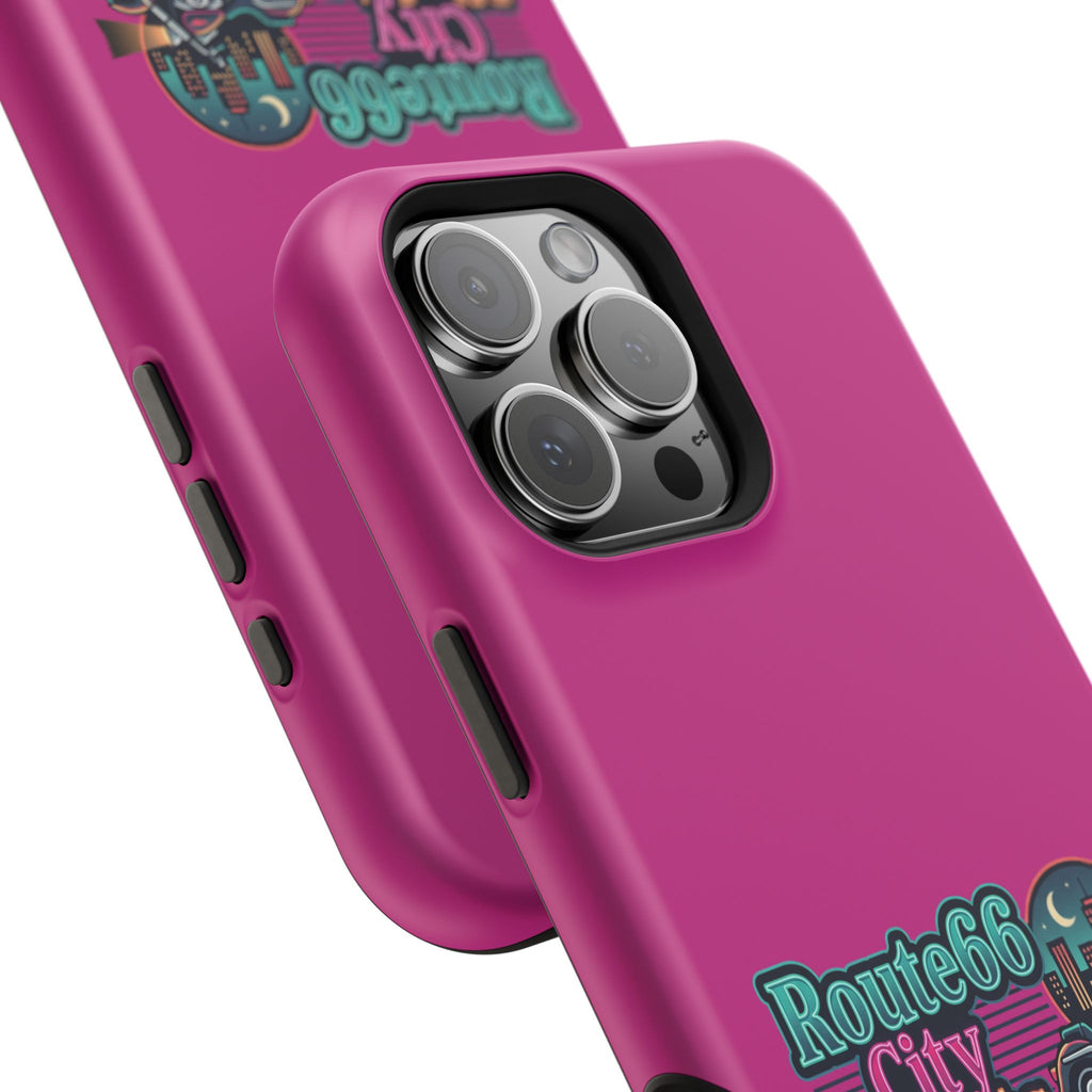Phone Case — 'Route 66 City Nights' Magnetic Impact-Resistant Case