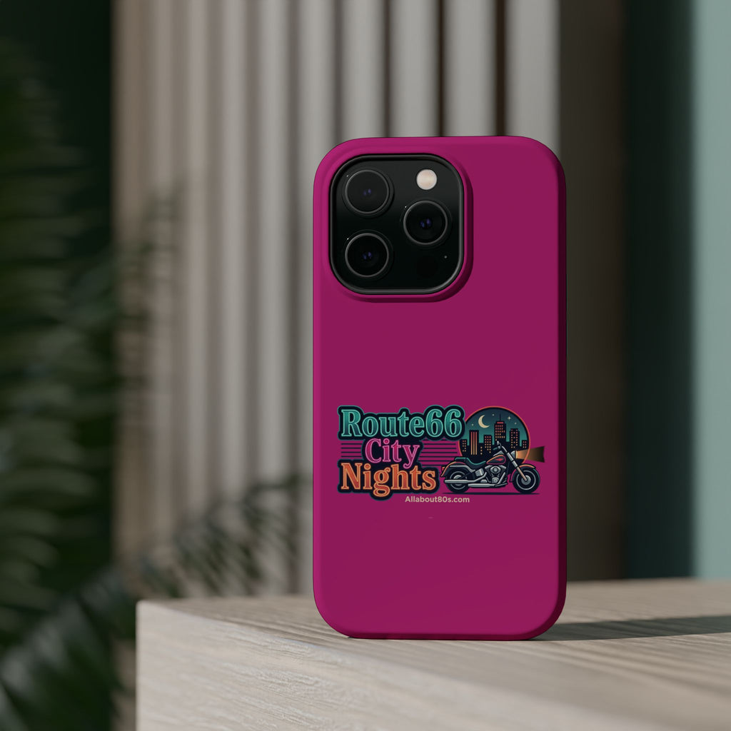 Phone Case — 'Route 66 City Nights' Magnetic Impact-Resistant Case