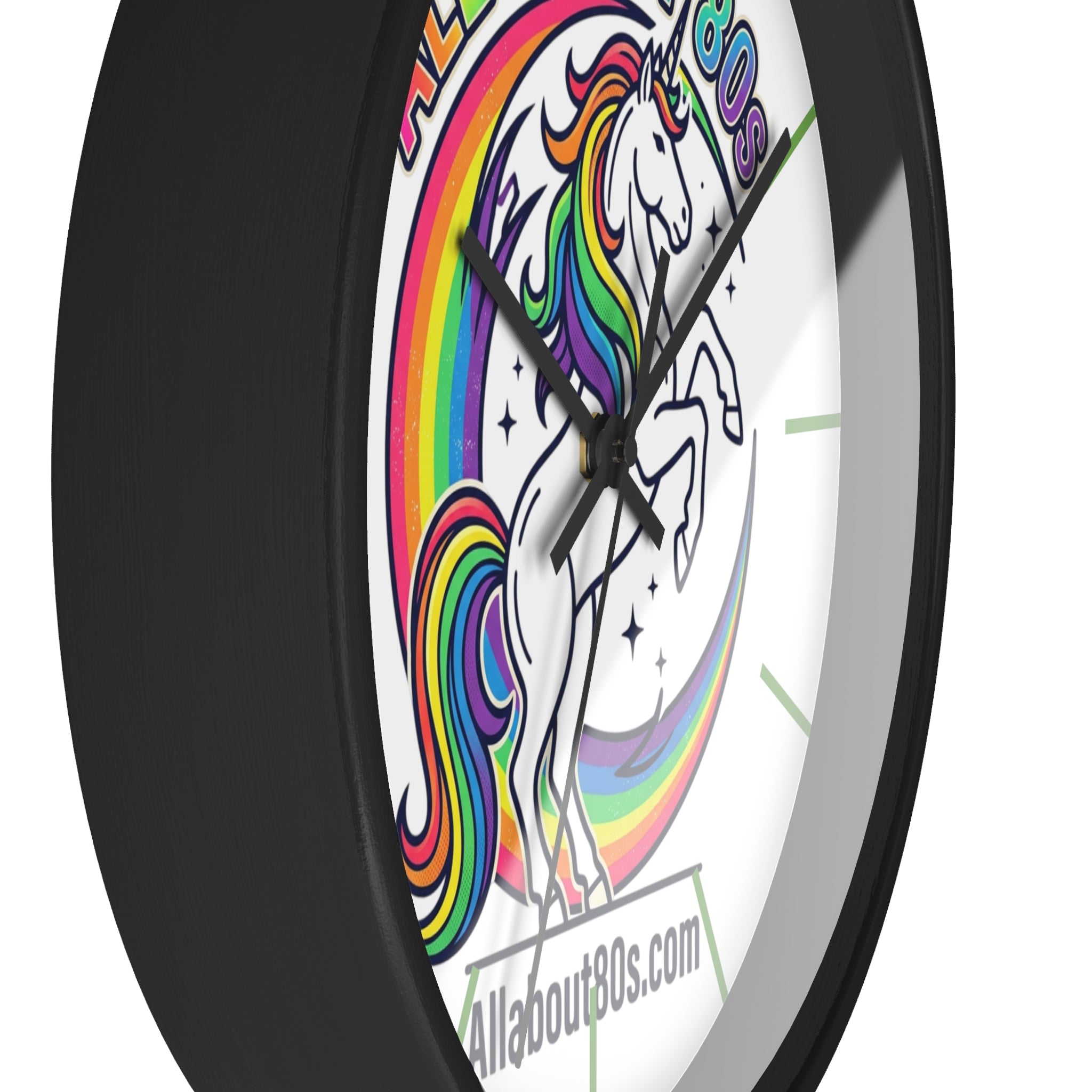 All About 80s Rainbow Unicorn Wall Clock — Retro 80s Decor