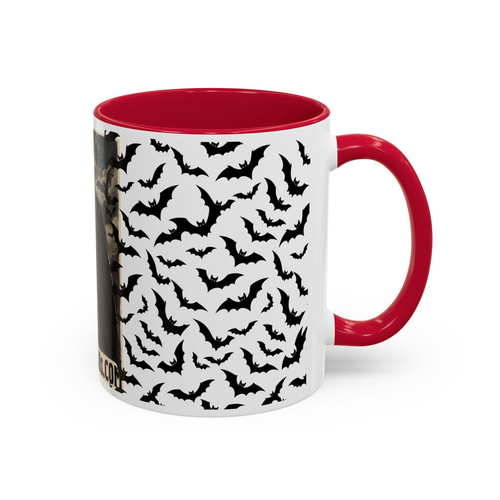 Vampire Dracula Bat Pattern Coffee Mug – Gothic Halloween 11oz/15oz