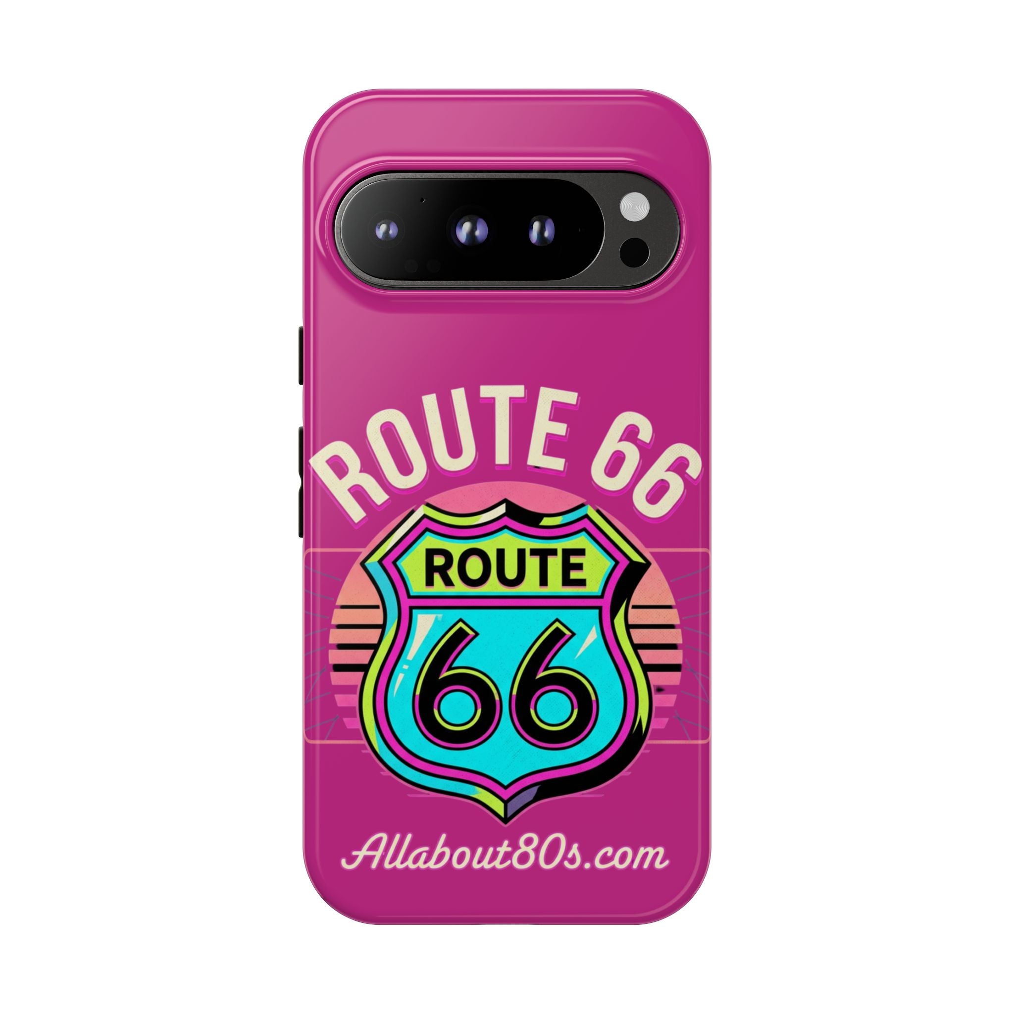 Route 66 Phone Case — Retro Neon Road Trip iPhone Cover