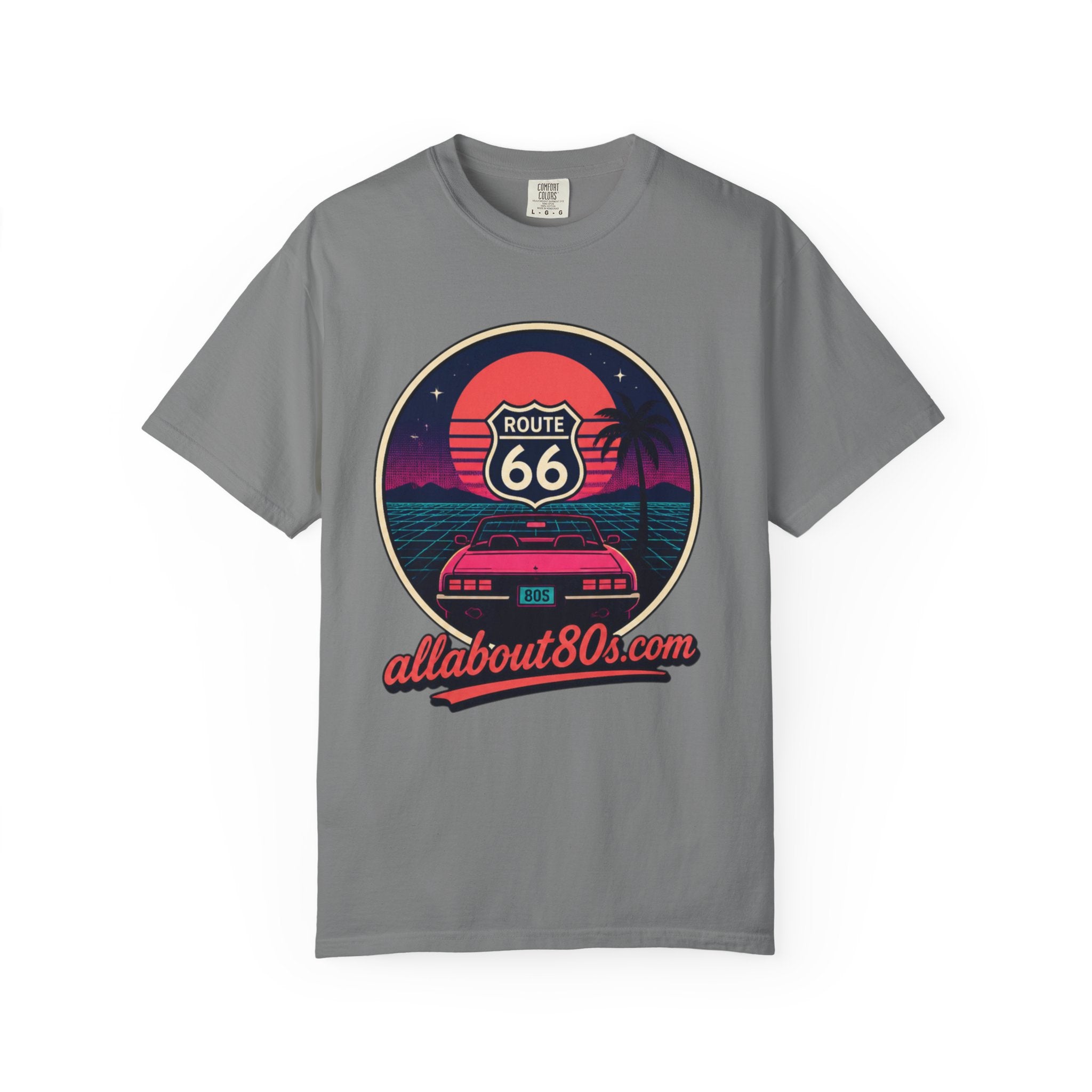 Route 66 80s Retro T-Shirt — AllAbout80s.com Vintage Sunset Tee
