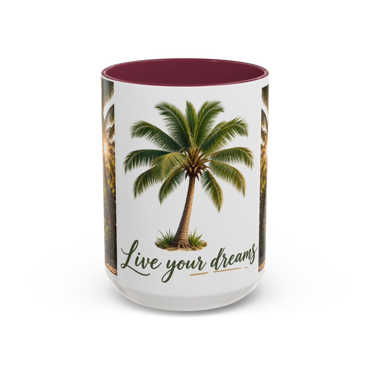 Live Your Dreams Palm Tree Mug