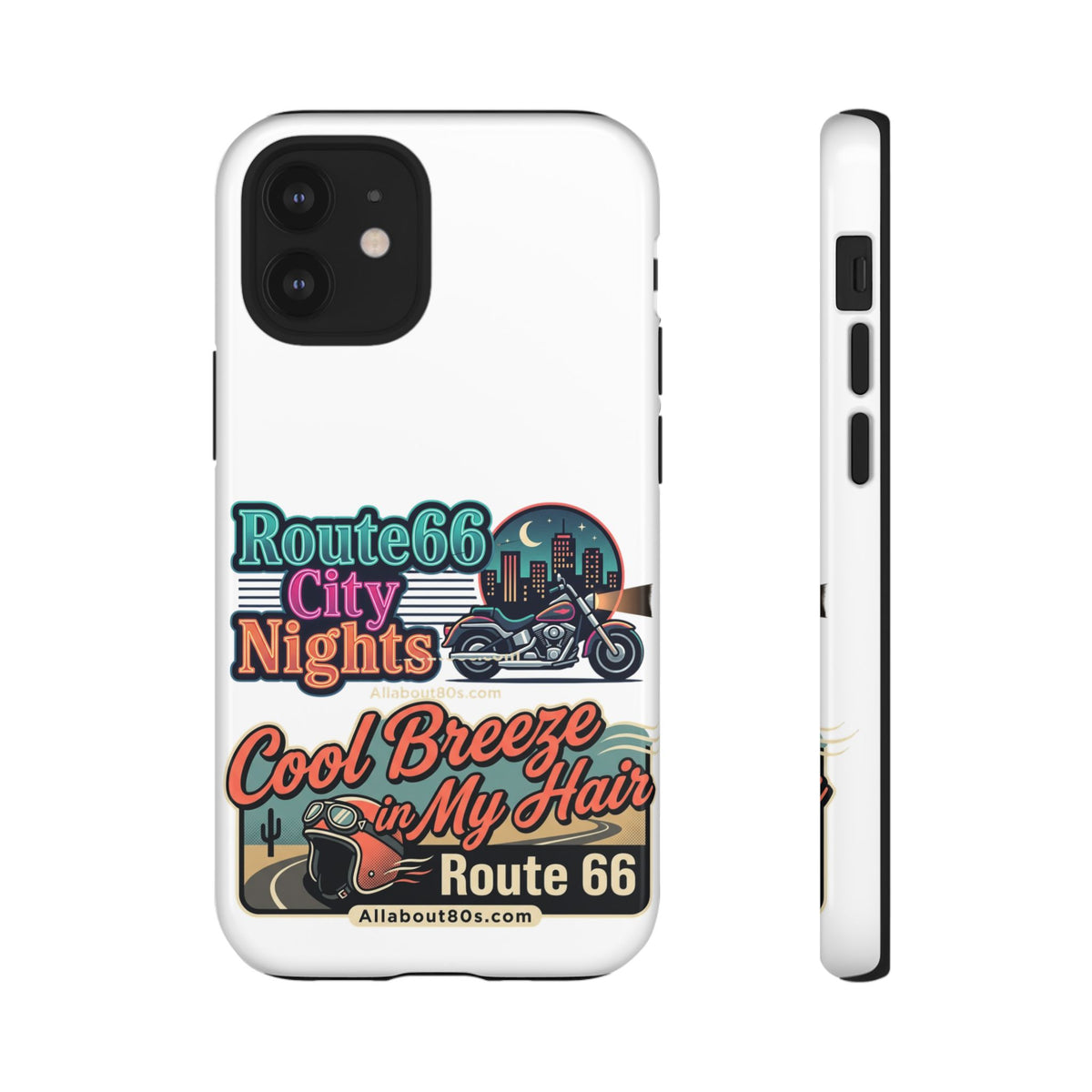 Phone Case — Route 66 City Nights Motorcycle Design