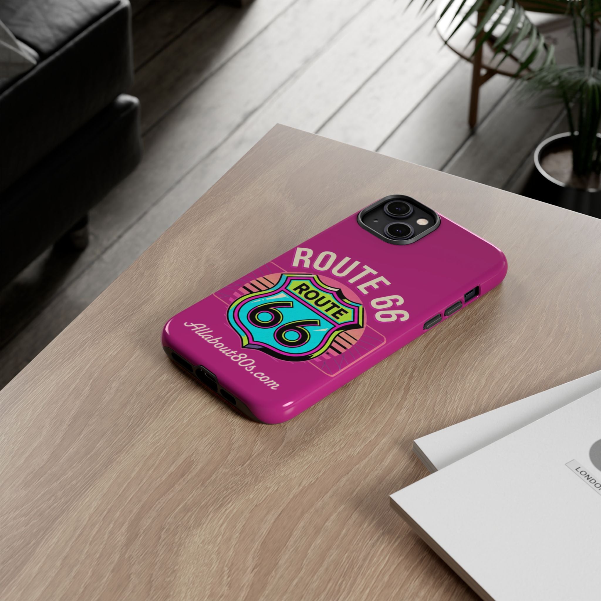 Route 66 Phone Case — Retro Neon Road Trip iPhone Cover