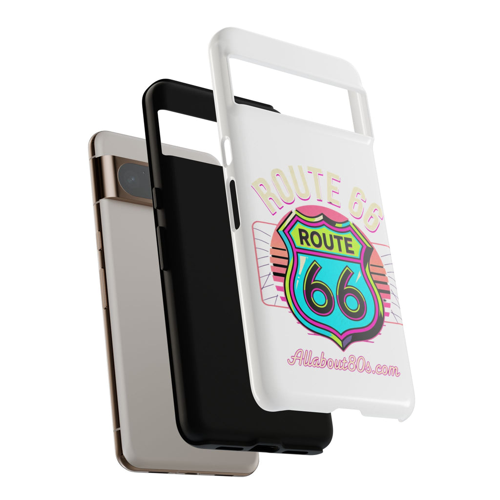 Route 66 Neon Phone Case — Retro Road Trip iPhone Cover
