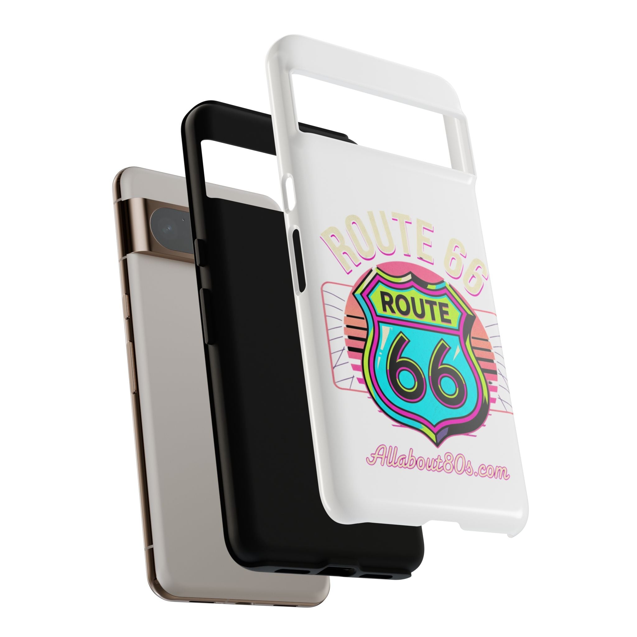 Route 66 Neon Phone Case — Retro Road Trip iPhone Cover