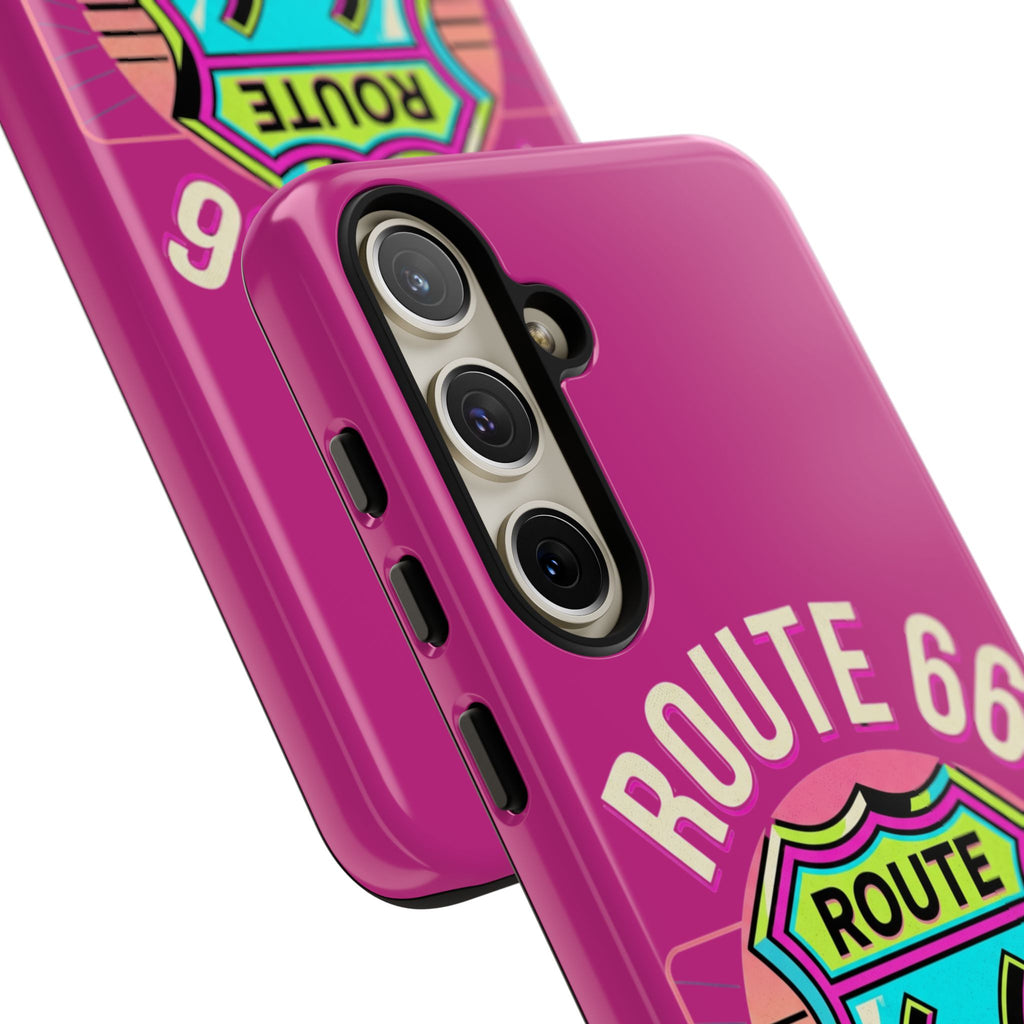 Route 66 Phone Case — Retro Neon Road Trip iPhone Cover