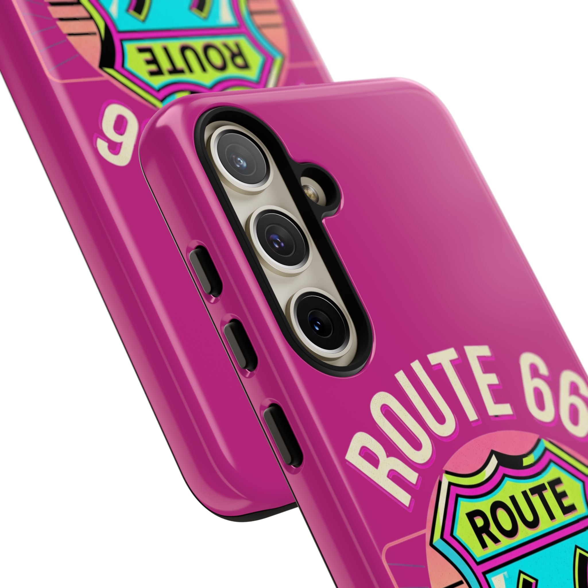 Route 66 Phone Case — Retro Neon Road Trip iPhone Cover