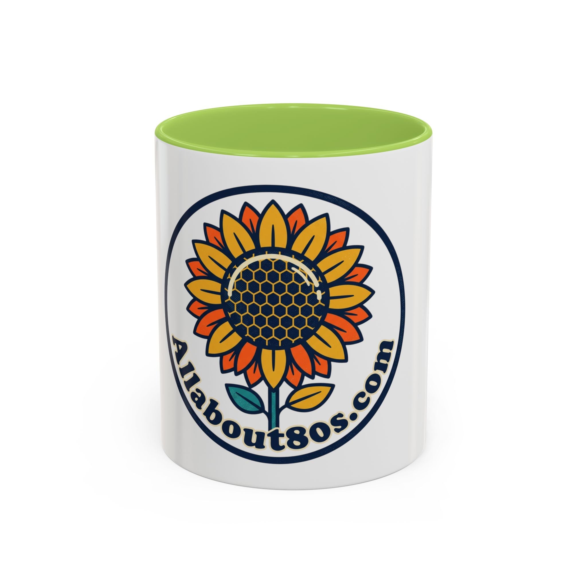 AllAbout80s Sunflower Accent Coffee Mug (11/15oz)