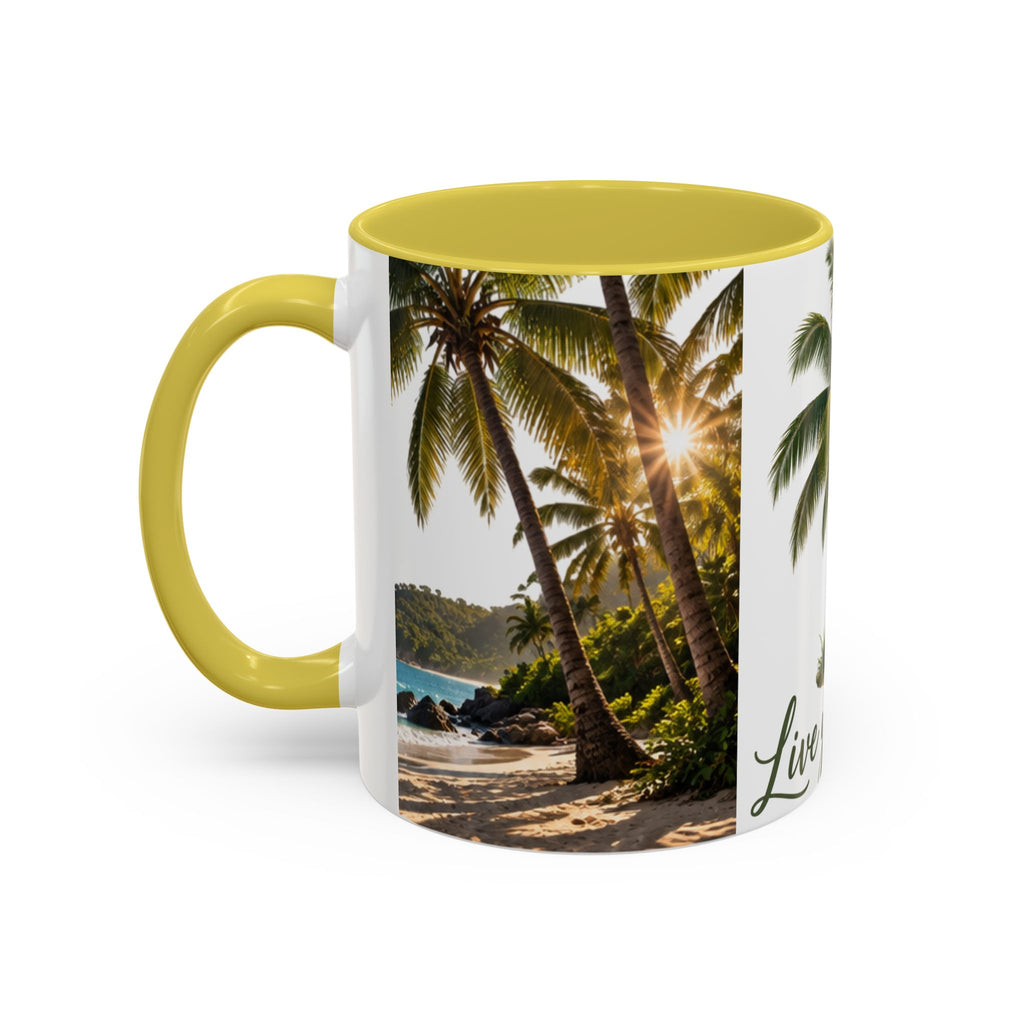 Live Your Dreams Palm Tree Mug