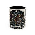 Witch Biker Sisters Coffee Mug — Halloween Motorcycle Witchcraft Design (11oz/15oz)