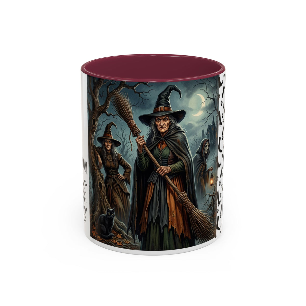 Witches Night Ceramic Mug — Spooky Witch Coven Halloween Coffee Cup (11oz/15oz)