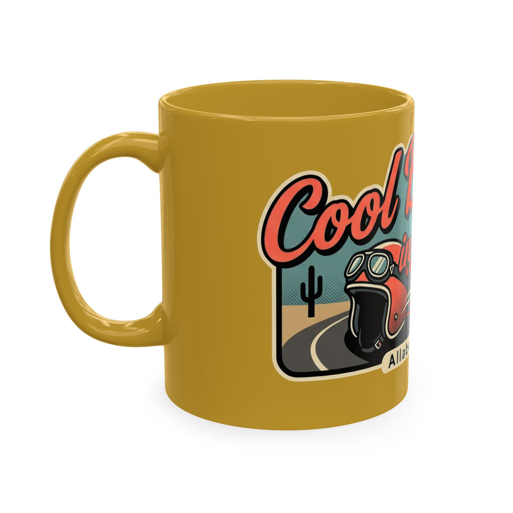Cool Breeze in My Hair Route 66 Motorcycle Mug — Retro Biker Coffee Cup