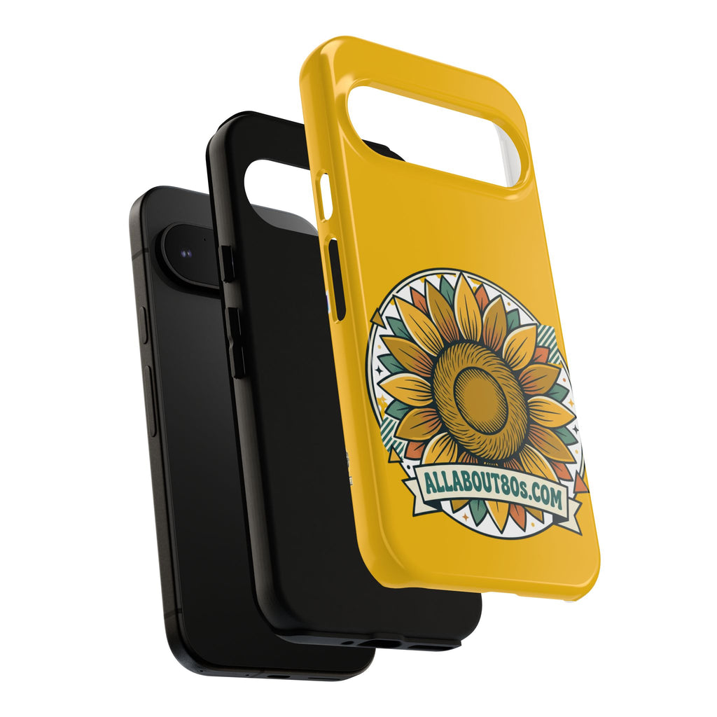 Sunflower Logo Phone Case — AllAbout80s.com Yellow Protective Cover