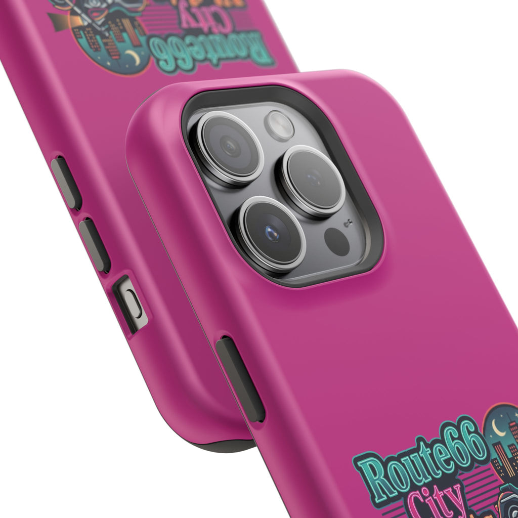 Phone Case — 'Route 66 City Nights' Magnetic Impact-Resistant Case