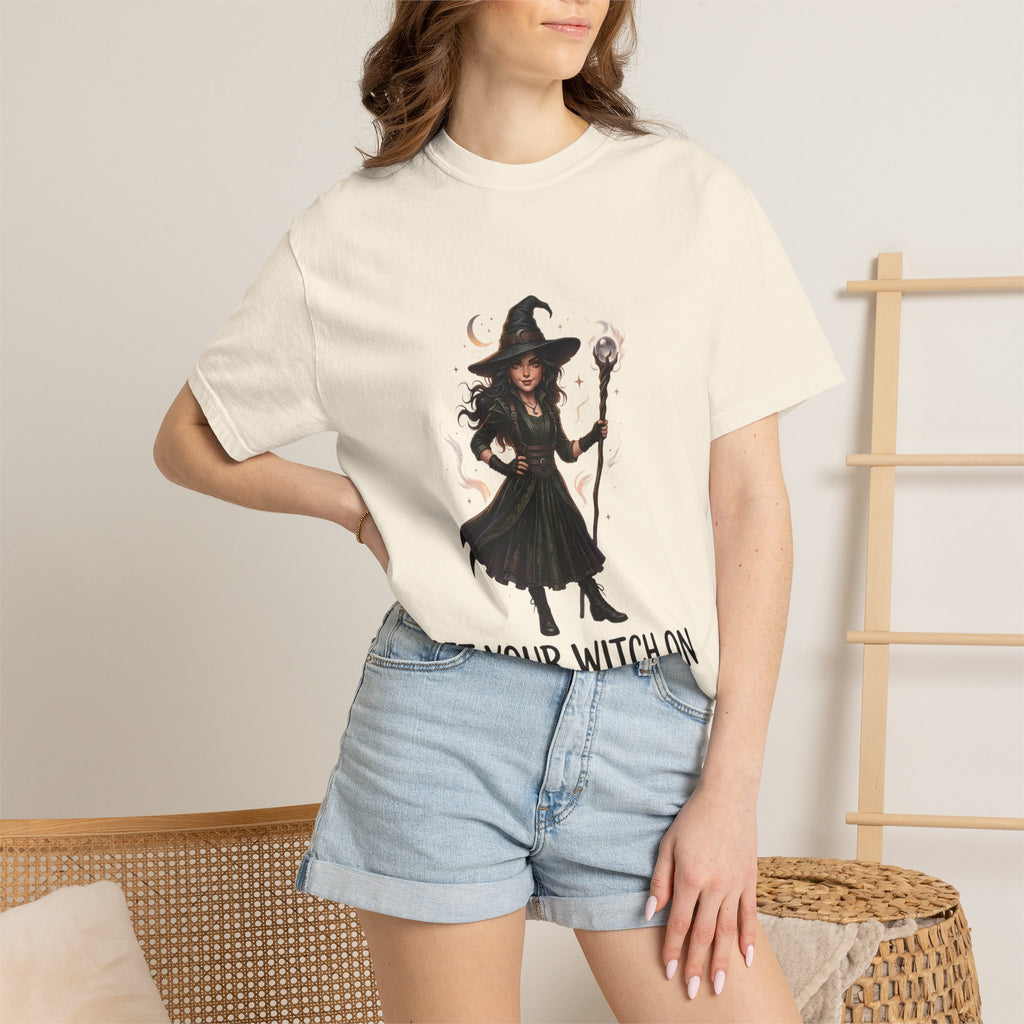 Witch Graphic T-Shirt — "Get Your Witch On" Halloween Tee