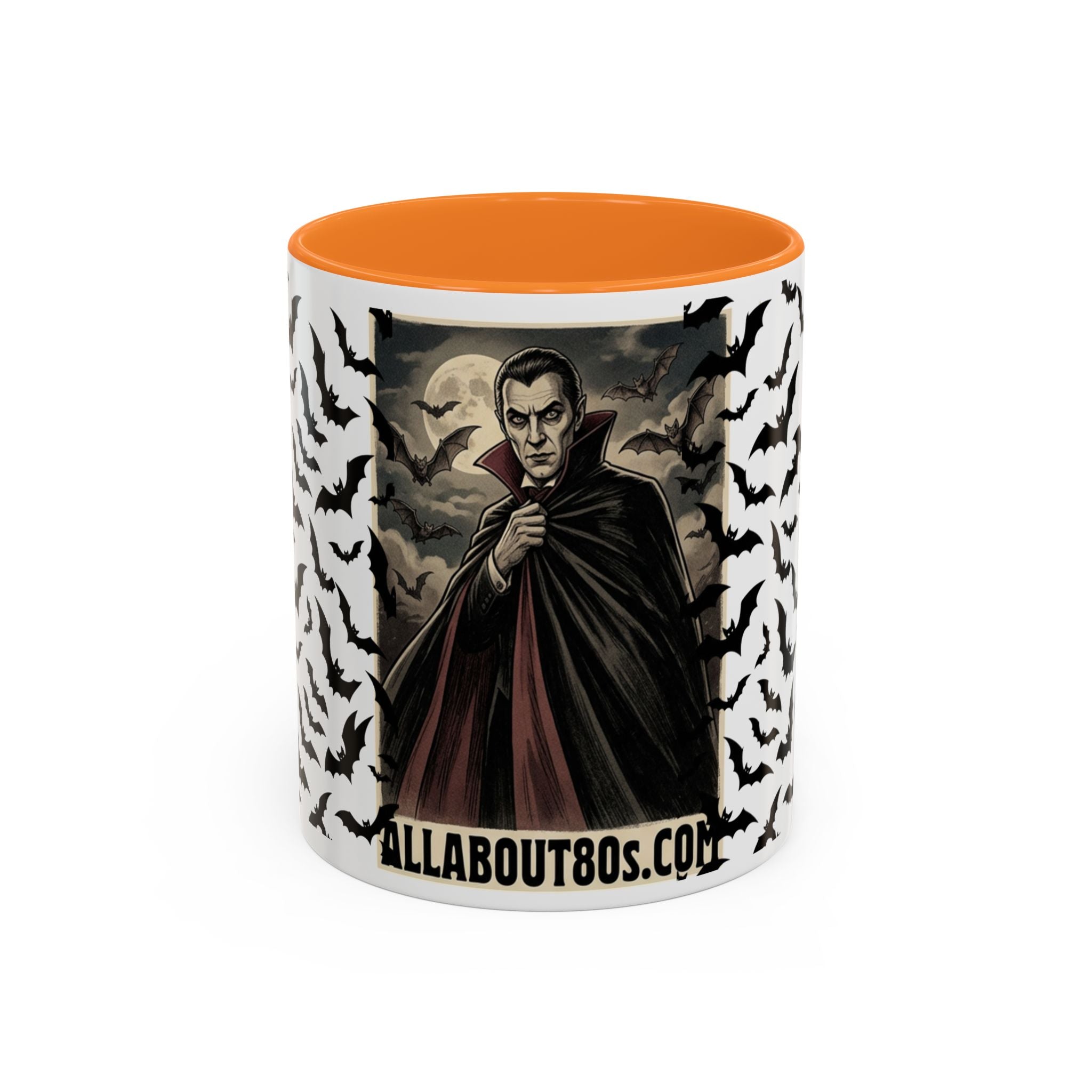 Vampire Dracula Bat Pattern Coffee Mug – Gothic Halloween 11oz/15oz