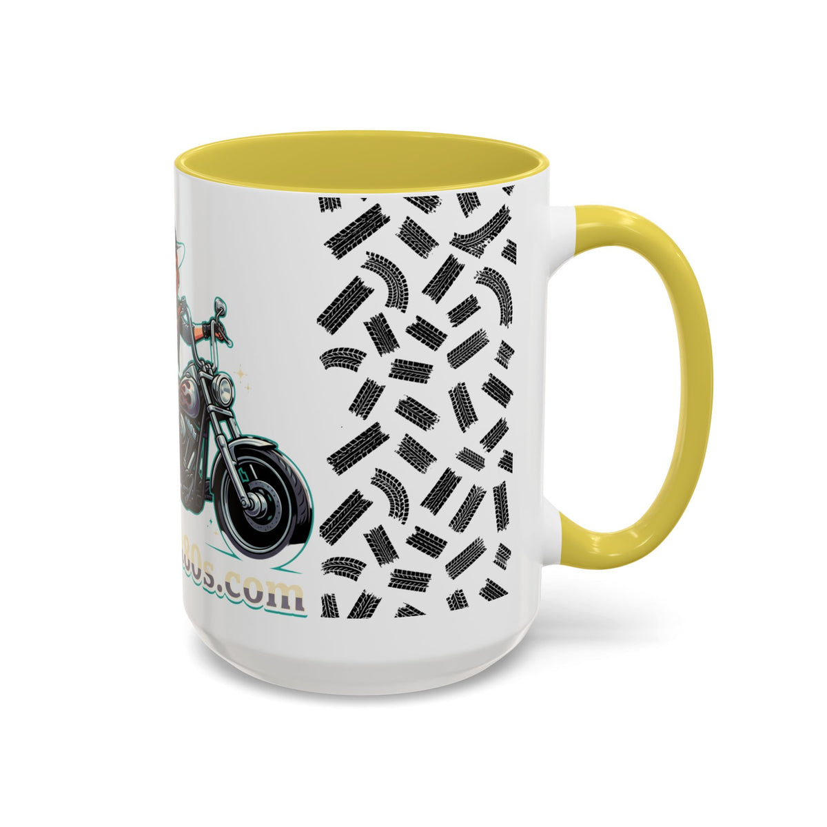Witch Motorcycle Mug — Red-Haired Biker Witch Ceramic Coffee Cup