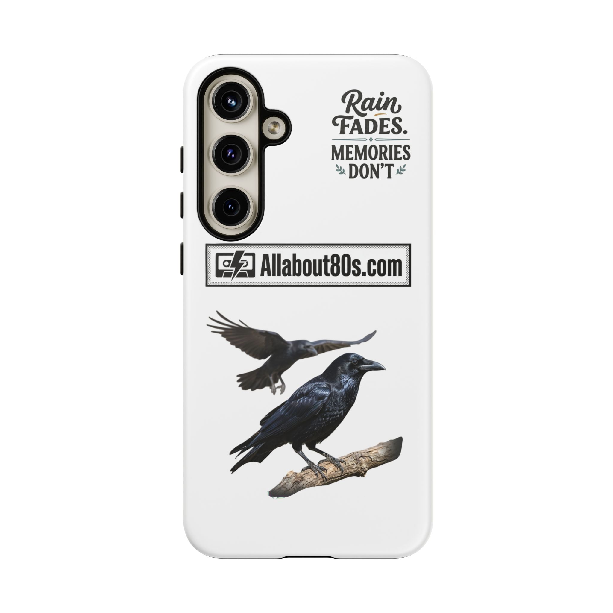Raven Flight Phone Case — Protective iPhone Case with Black Crow Design