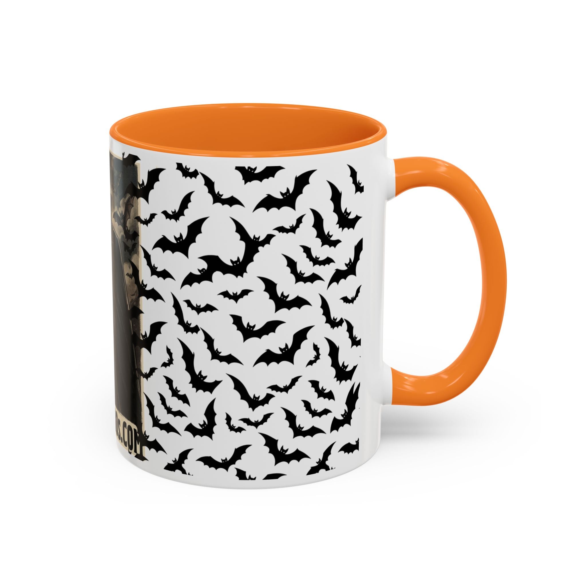 Vampire Dracula Bat Pattern Coffee Mug – Gothic Halloween 11oz/15oz