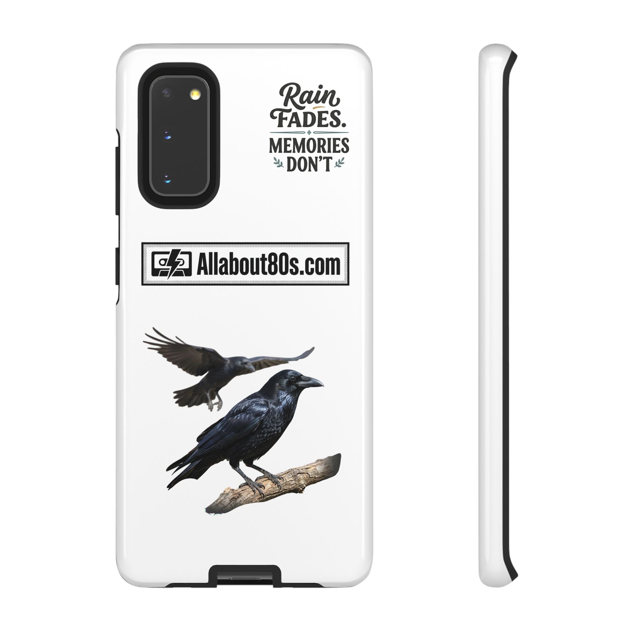 Raven Flight Phone Case — Protective iPhone Case with Black Crow Design
