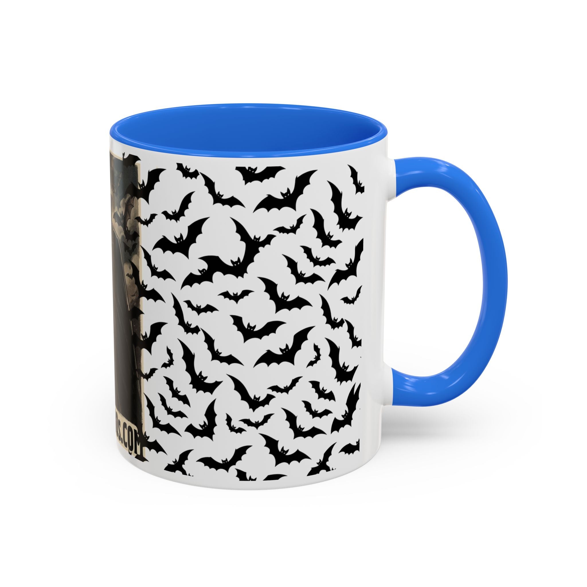 Vampire Dracula Bat Pattern Coffee Mug – Gothic Halloween 11oz/15oz