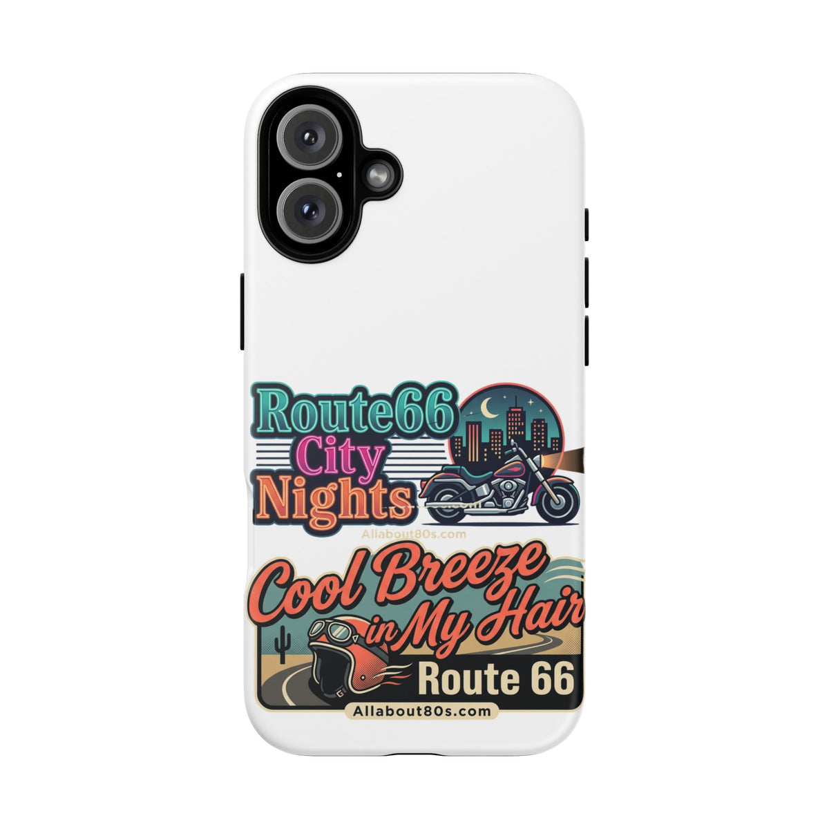 Phone Case — Route 66 City Nights Motorcycle Design