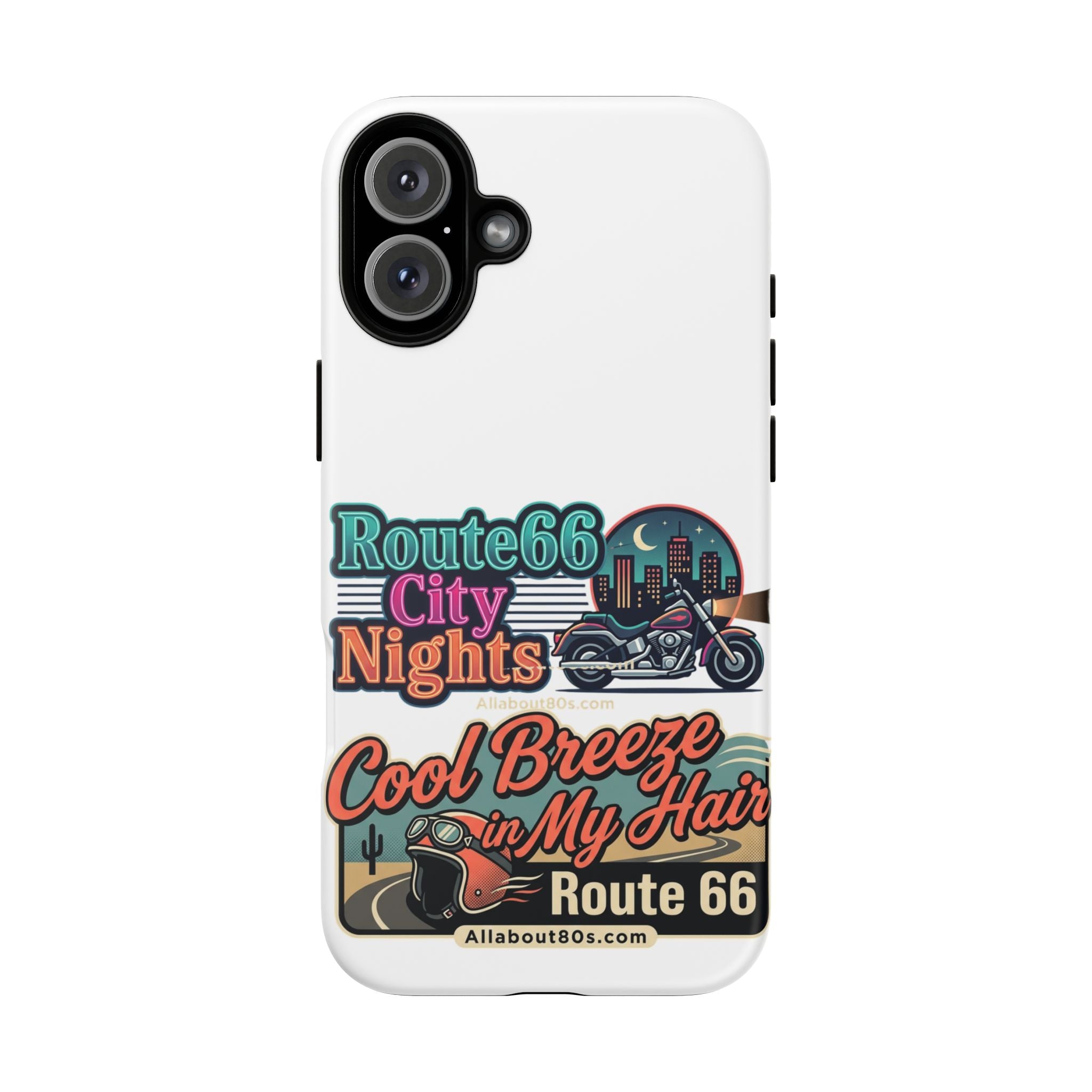 Phone Case — Route 66 City Nights Motorcycle Design