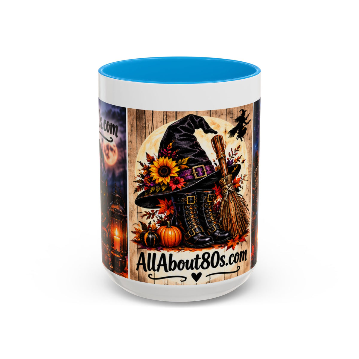 Halloween Witch Scene Coffee Mug — AllAbout80s.com Pumpkin & Moon 11oz/15oz