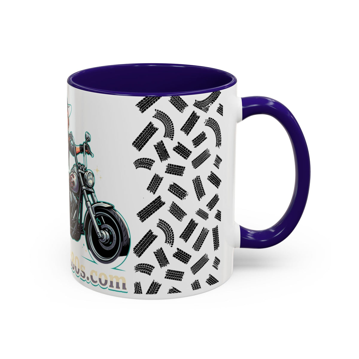 Witch Motorcycle Mug — Red-Haired Biker Witch Ceramic Coffee Cup