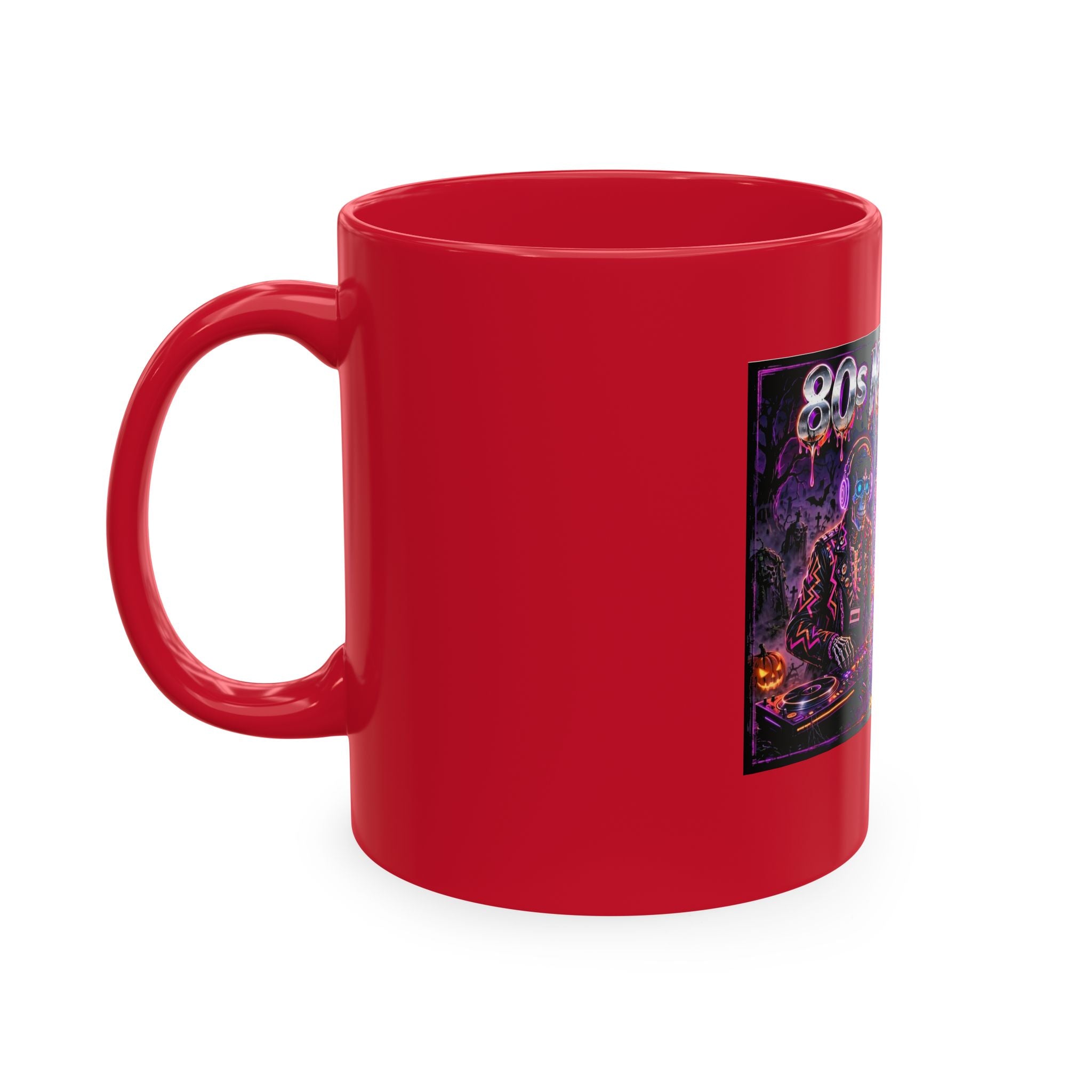 Halloween Nightmares Ceramic Mug – 80s Horror Retro Pumpkin Witch Coffee Cup