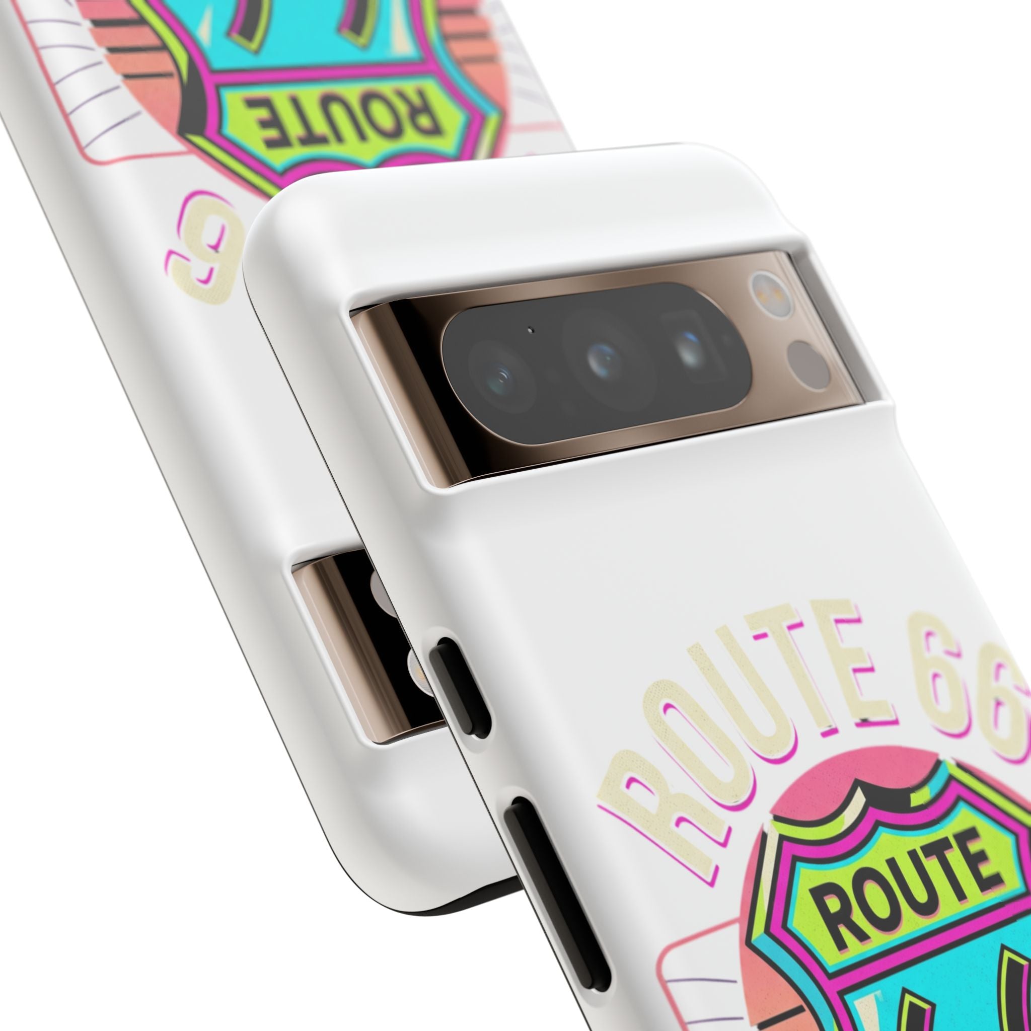 Route 66 Neon Phone Case — Retro Road Trip iPhone Cover