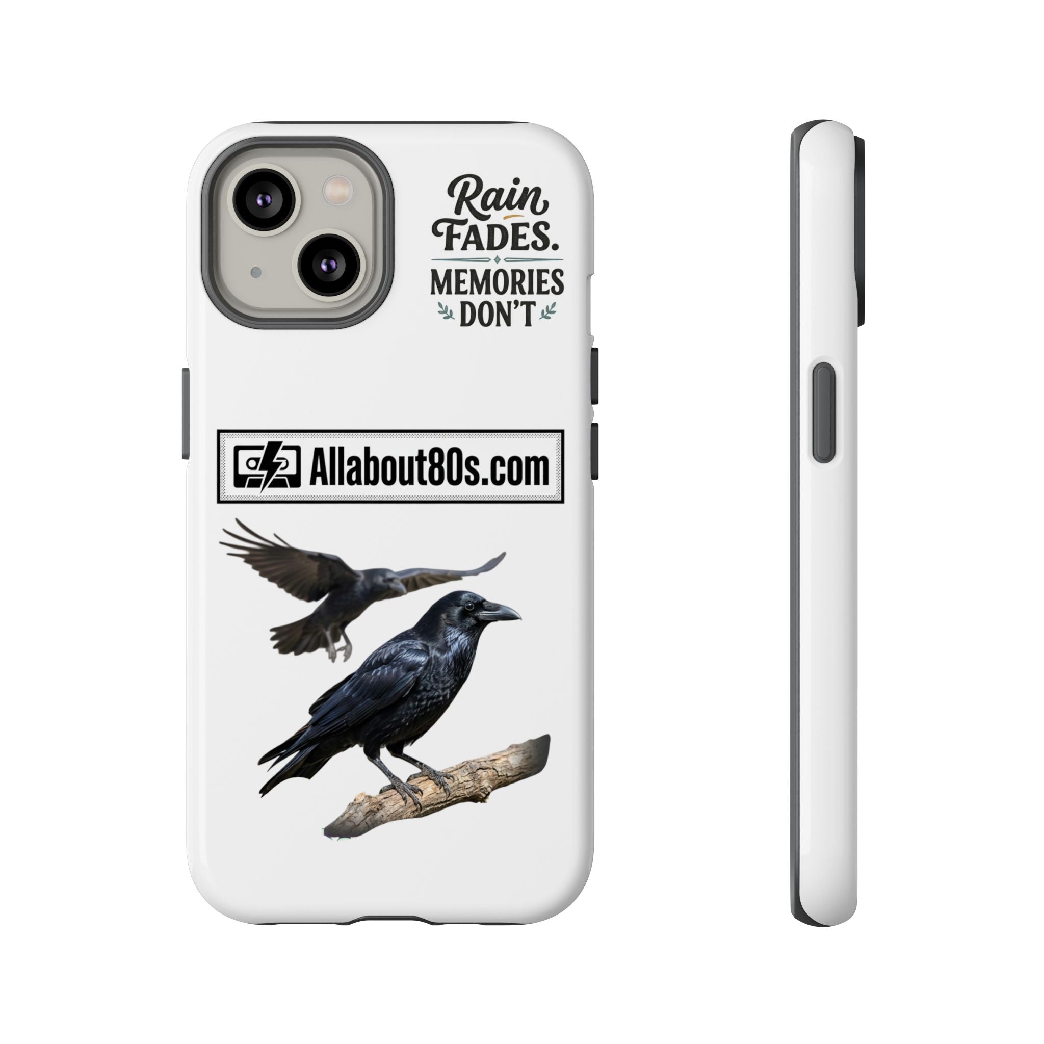 Raven Flight Phone Case — Protective iPhone Case with Black Crow Design