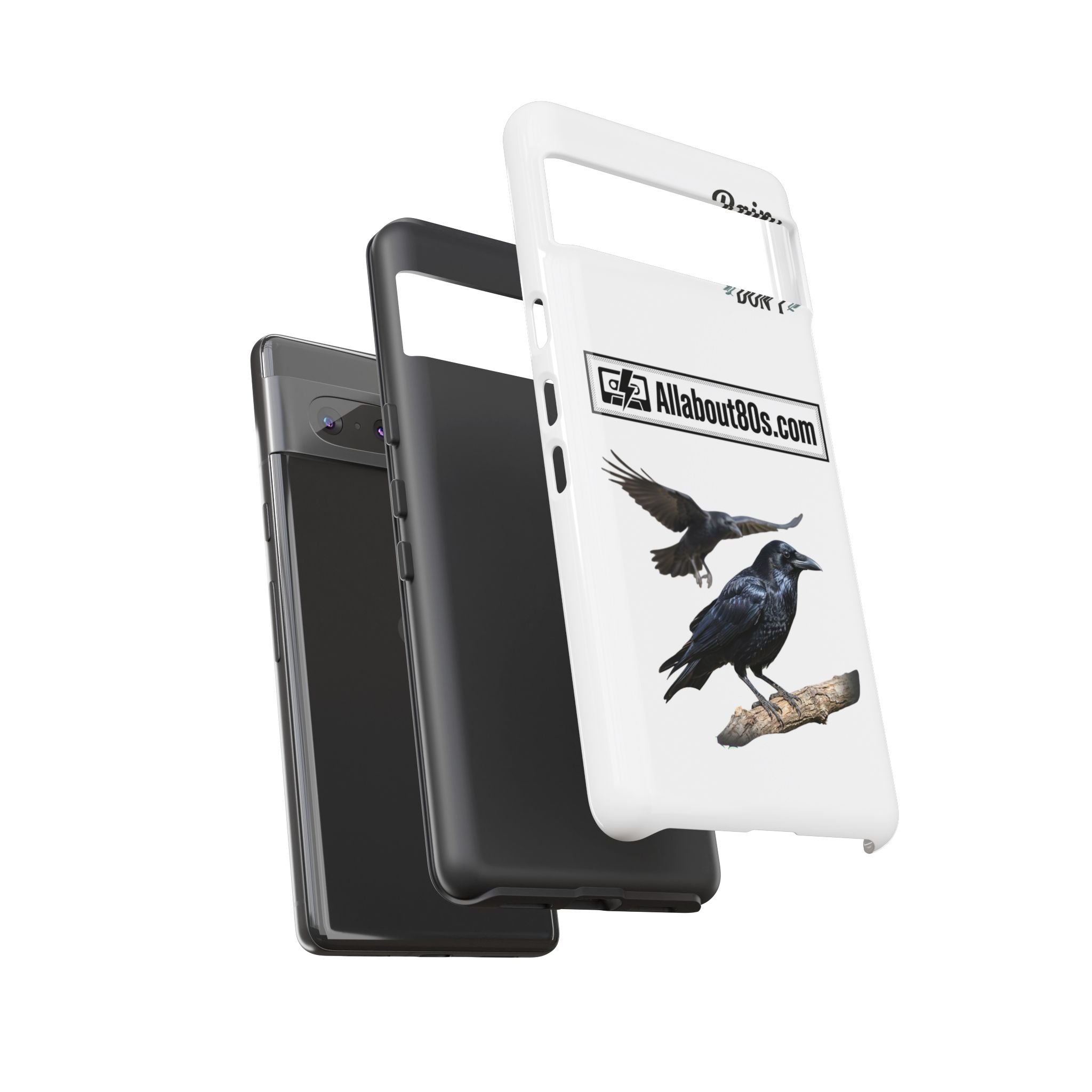 Raven Flight Phone Case — Protective iPhone Case with Black Crow Design