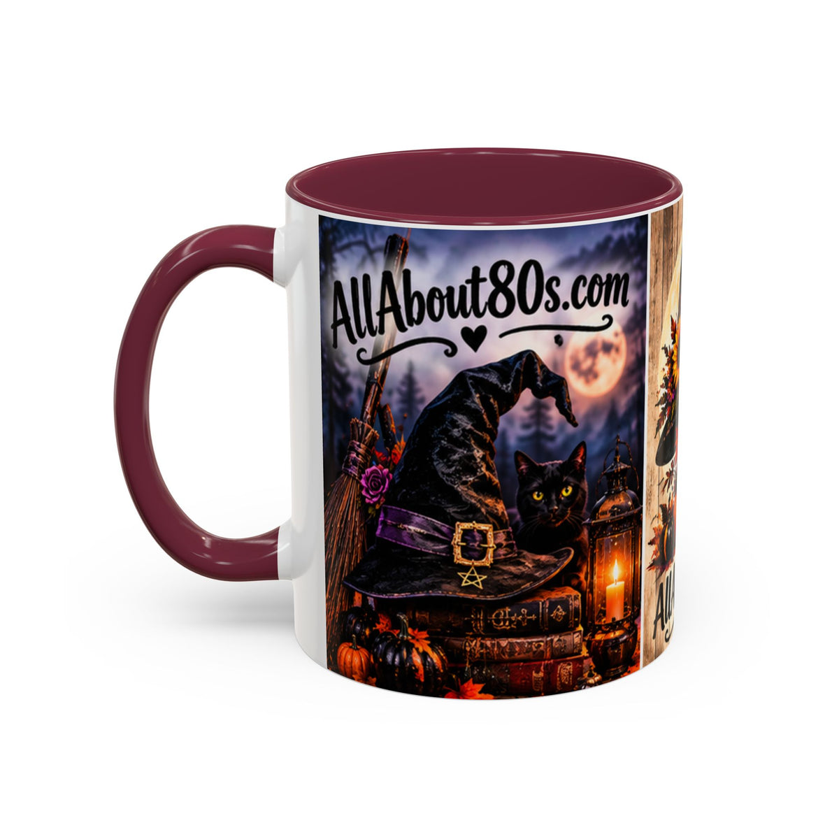 Halloween Witch Scene Coffee Mug — AllAbout80s.com Pumpkin & Moon 11oz/15oz
