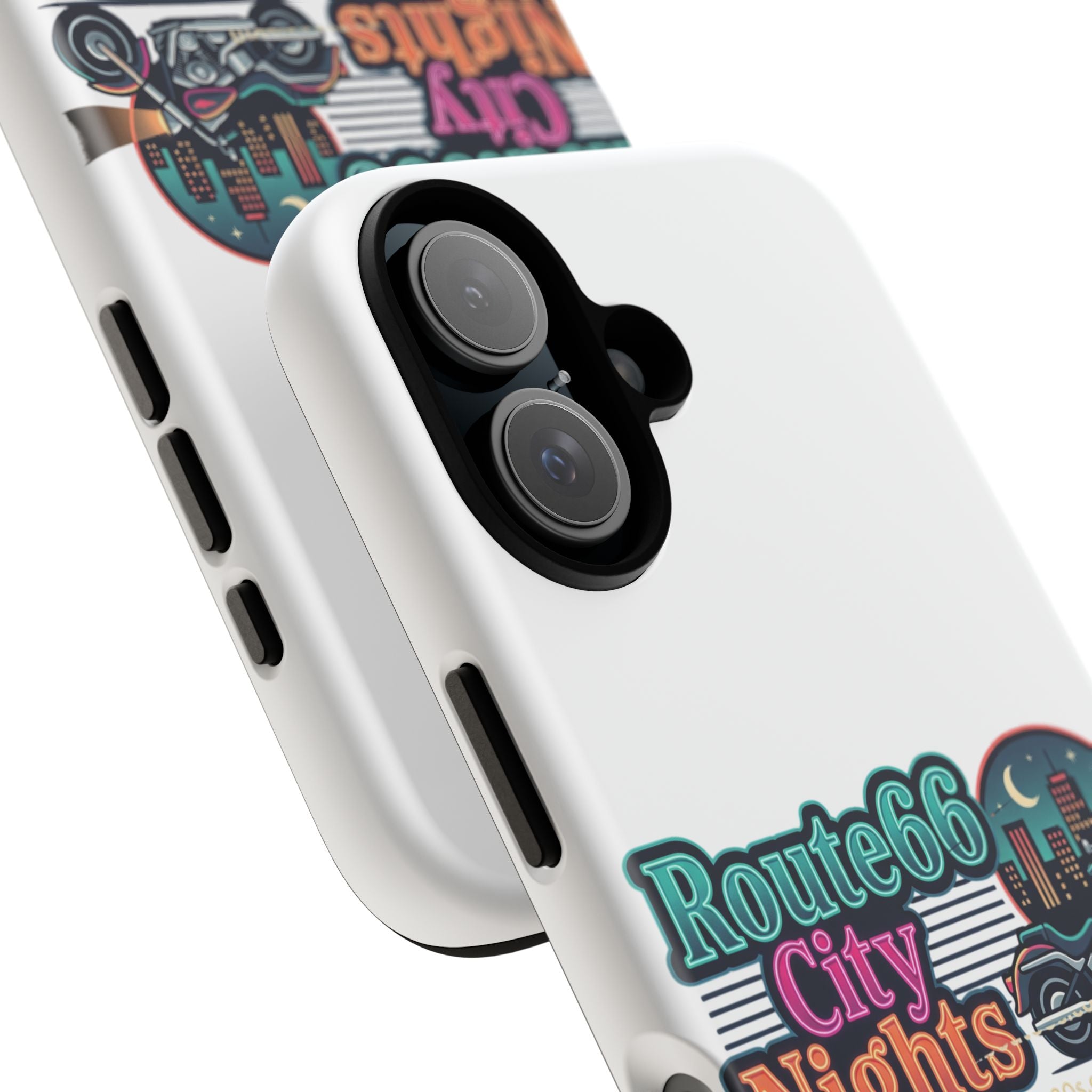 Phone Case — Route 66 City Nights Motorcycle Design