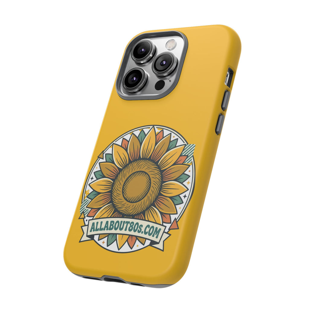 Sunflower Logo Phone Case — AllAbout80s.com Yellow Protective Cover
