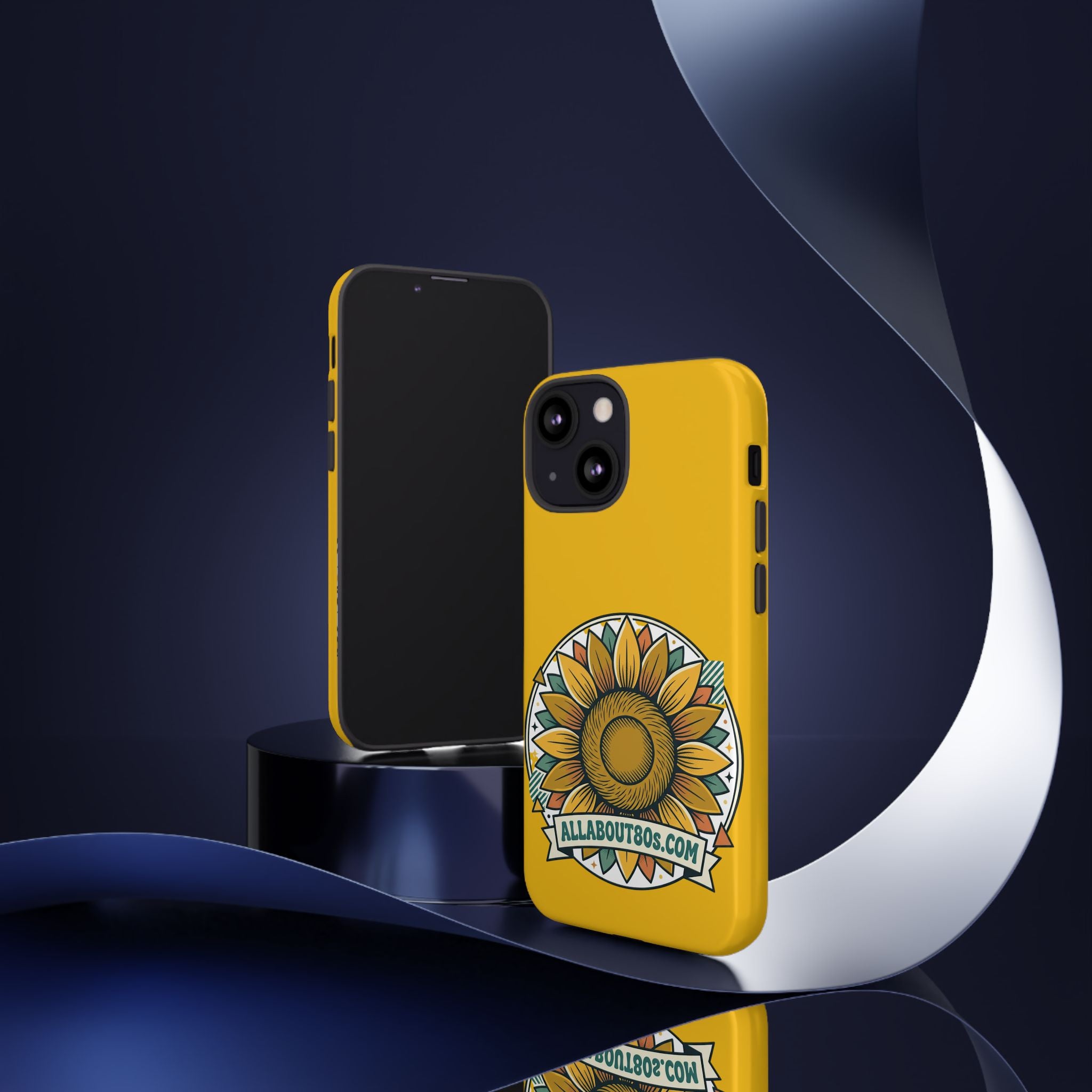 Sunflower Logo Phone Case — AllAbout80s.com Yellow Protective Cover