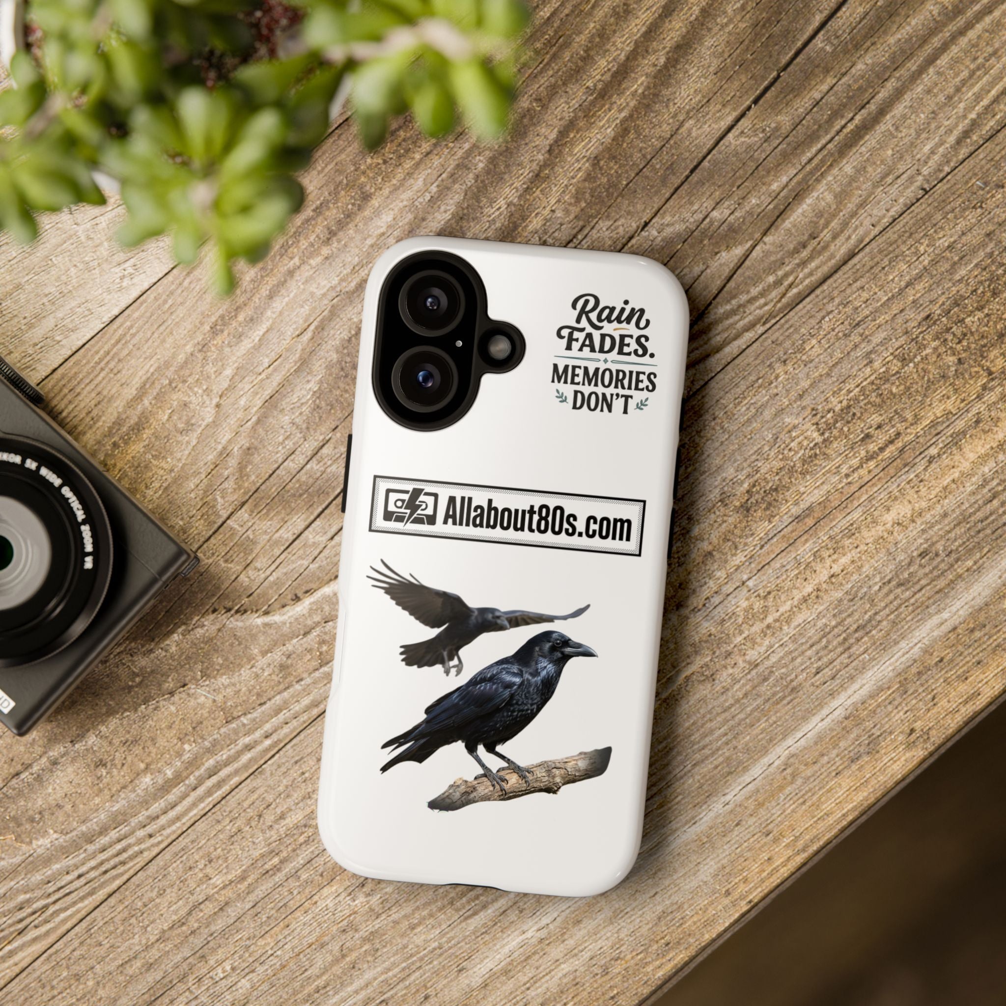 Raven Flight Phone Case — Protective iPhone Case with Black Crow Design