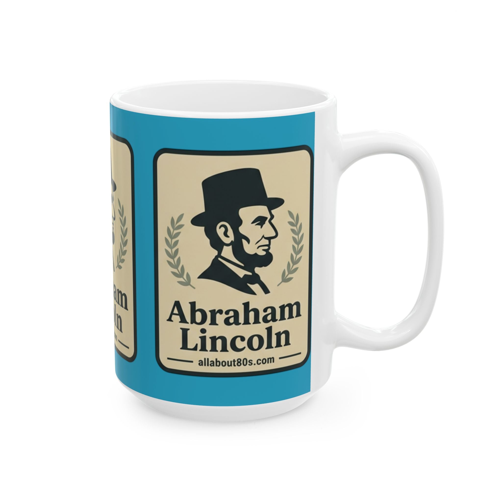Lincoln Portrait Ceramic Mug – Vintage Abe Lincoln Coffee Cup (11oz, 15oz)