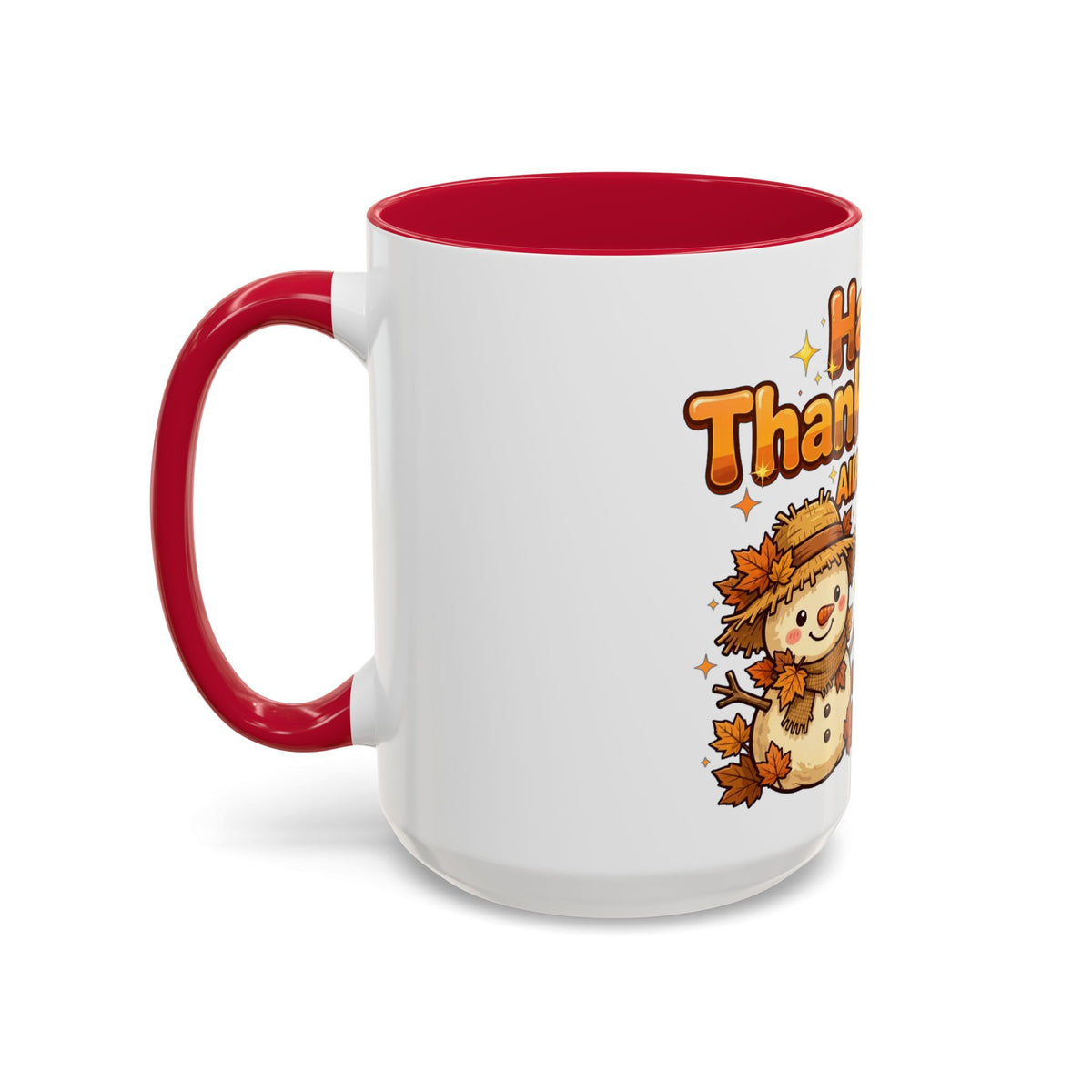 Happy Thanksgiving Pumpkin & Scarecrow Mug – Festive Fall Coffee Cup (11oz, 15oz)